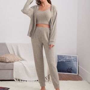 SHEIN 3 piece grey pyjama and lounge set sz small